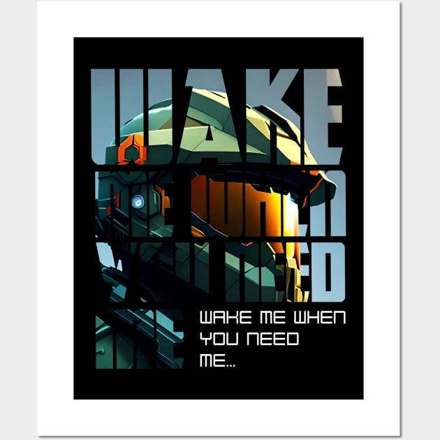 Halo game quotes - Master chief - Spartan 117 - BQ01-v1 Wall Art by trino21